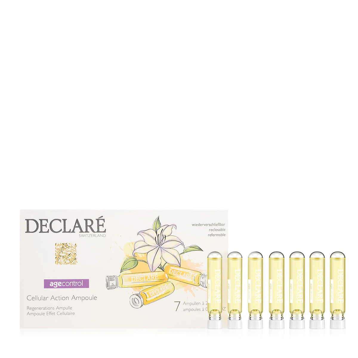 declare Age Control Cellular Action Ampoule - 7x2.5ml Kuwait امبولات اعاده بناء البشرة من جديد للعلاج اليومي والفوري دكلاريه الكويت 1